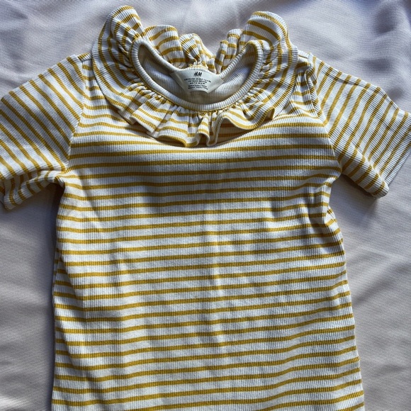 H&M Striped Ruffle Neck Top - Picture 2 of 5